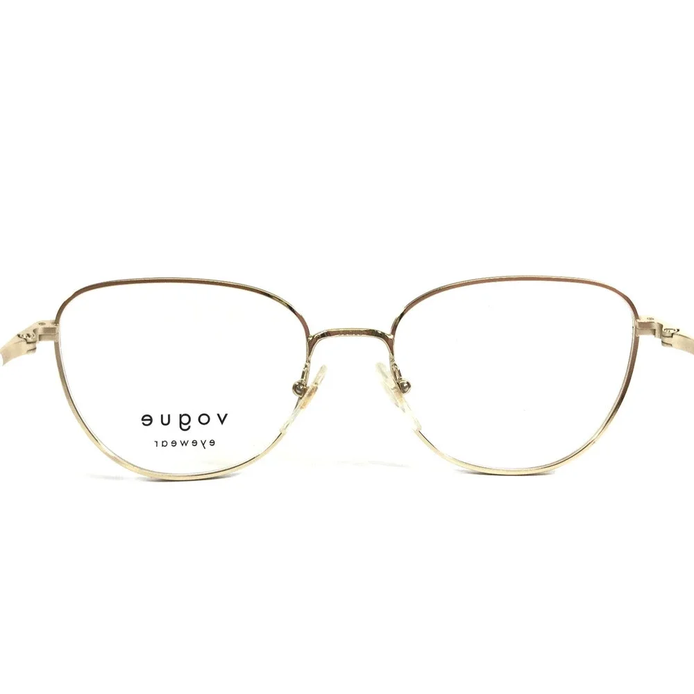 Vogue Eyeglasses Frames VO4229 5141 Purple Gold Cat Eye Wire Rim 51-18-140